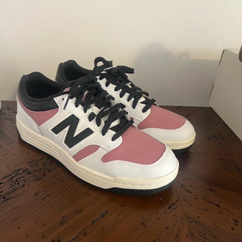 New Balance Rose and White Athletic Shoes